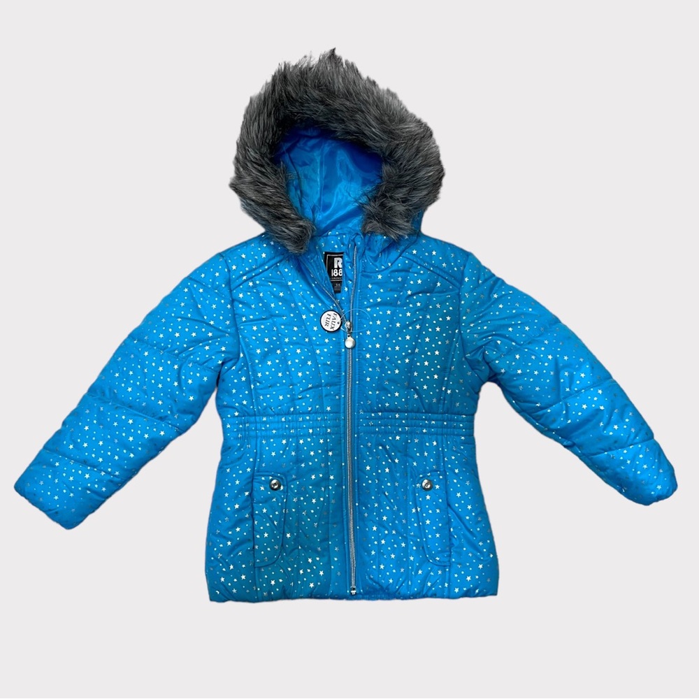 R.88 by S. Rothschild Girls Blue w/ Faux Fur Hood Winter Jacket!